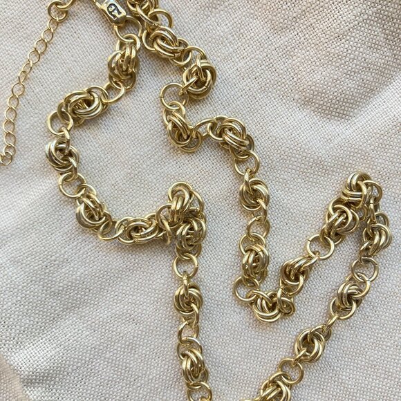 Etienne Aigner Jewelry - Vintage Etienne Aigner Chunky Gold-Tone Chain Necklace 24"